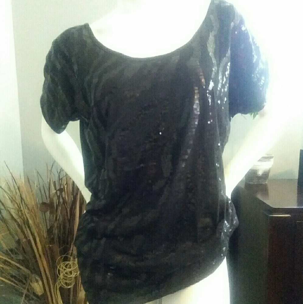 Beautiful Black Sequins Top